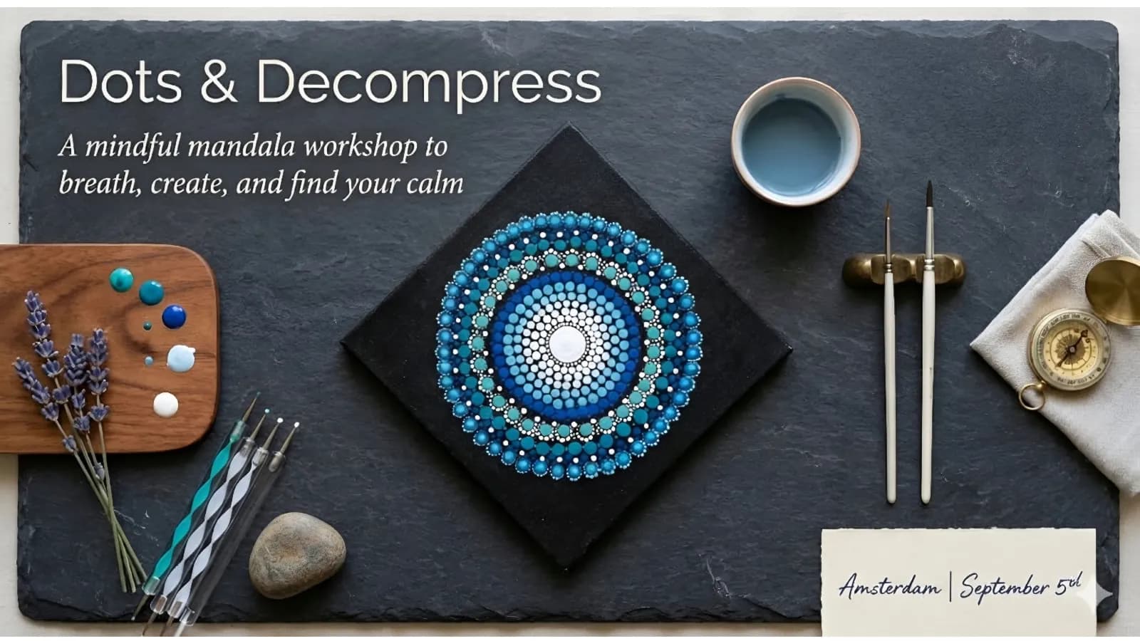 Decompress + Recenter with Art: A Mindful Mandala Workshop to Breathe, Create, and Find Your Calm